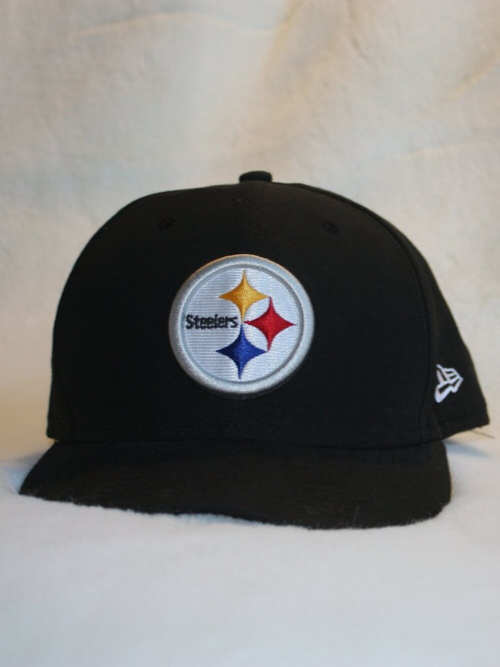 New Era Pittsburgh Steelers Black Fitted Hat Size 7 1/2 NFL Cap